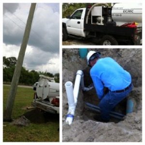 Potholing Construction Services Working on Uncovered Pipes Cable